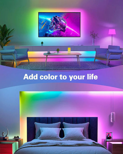 Kit Led Cob Rgbic Spectrum Dual 24v Vichema Iluminare Uniformă Flexibilă Unghi 180° Rezistent la Vibrații Lumină Puternică Sincronizare Muzică Control prin Aplicație Telecomandă