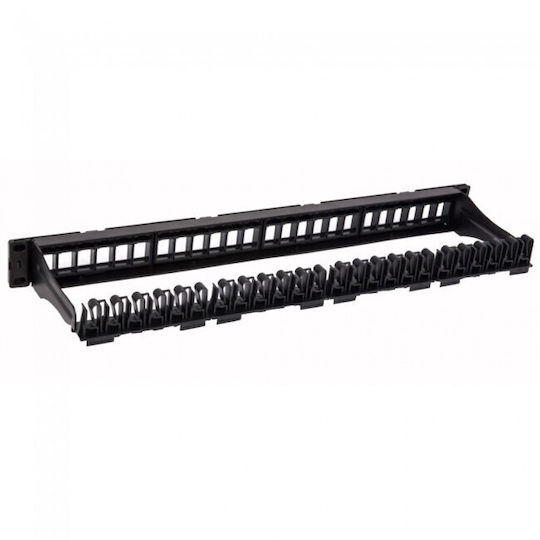 Techly Patch Panel Keystone for Rack 1U 19" with 24 Ports