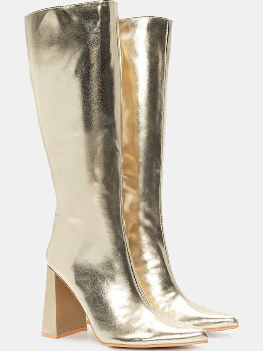 Damenstiefel Gold
