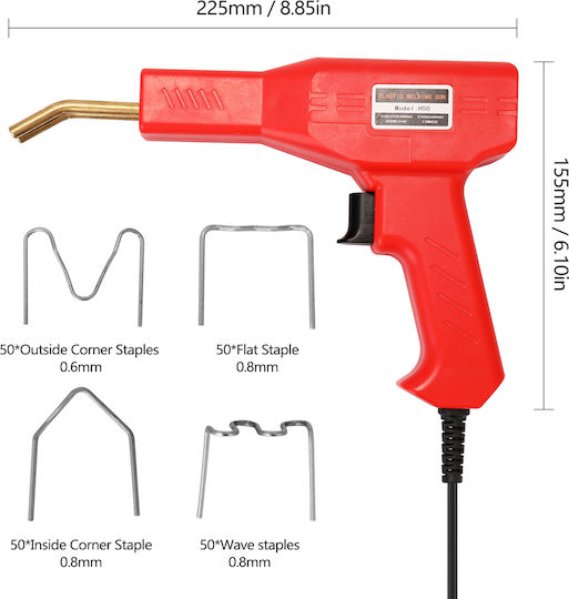Professional Plastic Repair Tool for Cars & Motorcycles Case with 200 Staples Q028