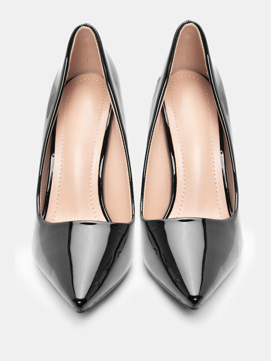 Luigi Patent Leather Pointed Toe Black Heels