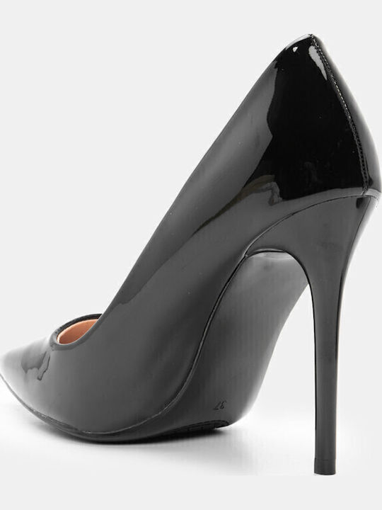 Patent Leather Pointed Toe Black Heels