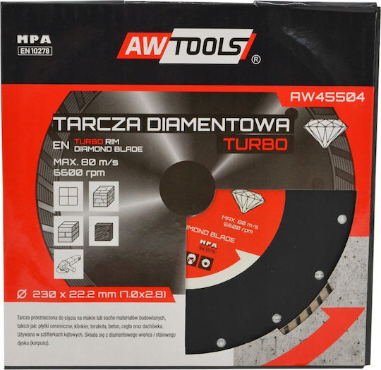 AWTools Δίσκος Κοπής Δομικών Υλικών 350mm