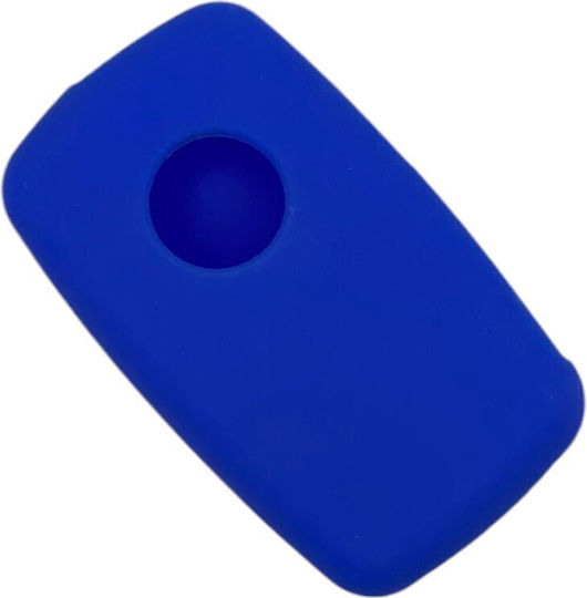 Car Key Cover Case made of with 2 Buttons for Audi / Seat / VW in Blue Color