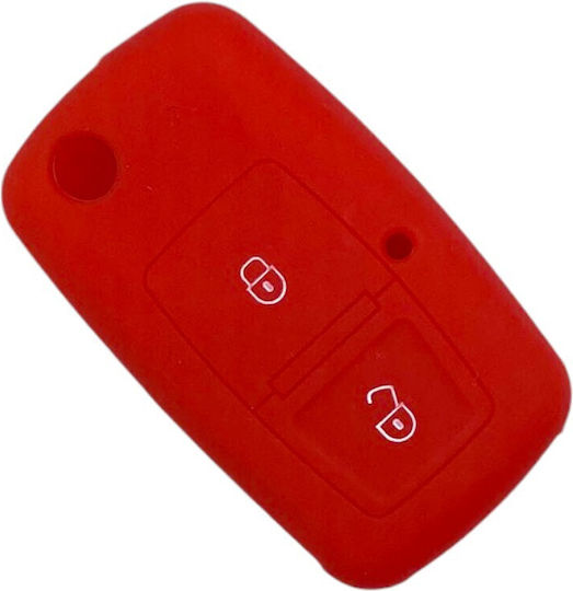 Car Key Cover Case made of with 2 Buttons for Audi / Seat / VW in Black Color