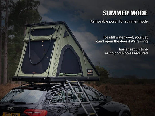 TentBox Cargo 2.0 Automatic Къмпинг Палатка за Автомобил Черна 4 Сезона за 2 Човека 215x130x145см