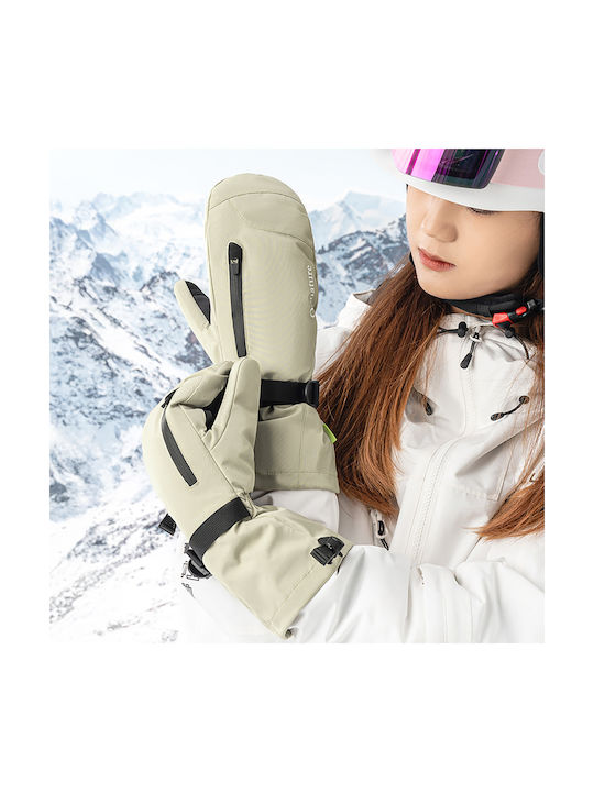 Qunature Ανδρικά Γάντια Σκι & Snowboard Μαύρα