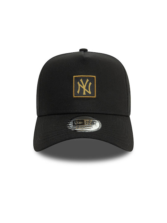 New Era Metallic Patch E-frame Men's Snapback Trucker Cap Black