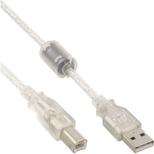 InLine 2m USB 2.0 Cable A-Male to B-Male Transparent (34518)