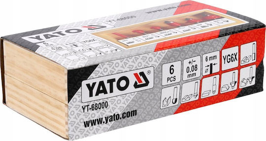 Yato Σετ 6 Τρυπάνια Καρβιδίου για Ξύλο