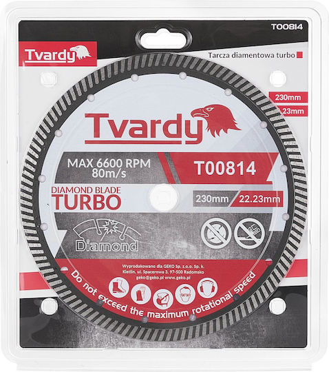 Turbo Diamond Disc 230 X 10 X 22.23 Mm Tvardy T00814