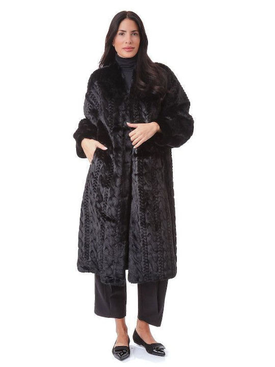 Women's Short Fur Black fur-24-2307 (blk)