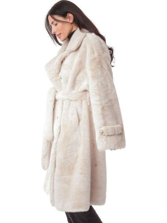 Women's Short Fur Beige