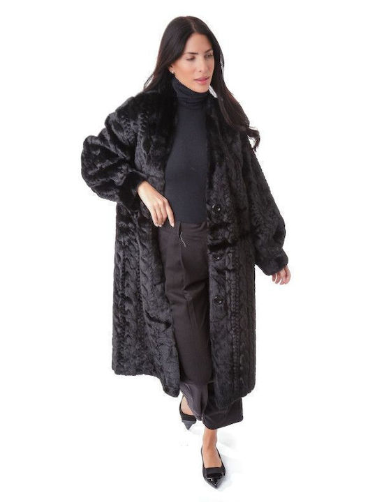 Women's Short Fur Black fur-24-2307 (blk)