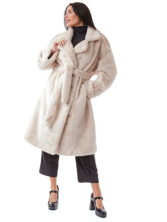 Women's Short Fur Beige