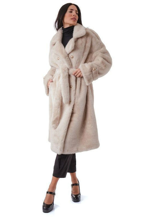 Women's Short Fur Beige