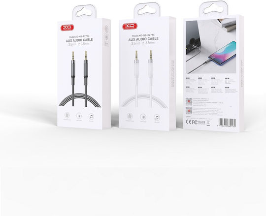 XO 3.5mm Jack Cable Male - 3.5mm Male White 1m