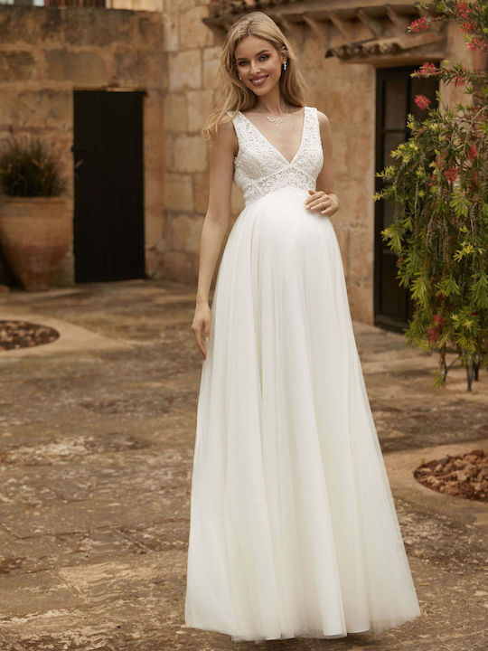 princess polly baby blue dress Maternity Wedding Dress Ivory Tulle & Lace Alexa
