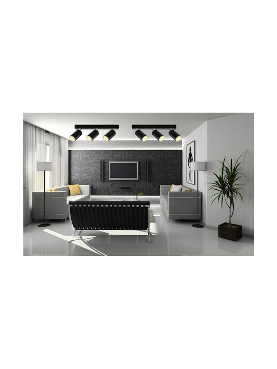 Masterled Leuchte Dreifach Spot in Schwarz Farbe
