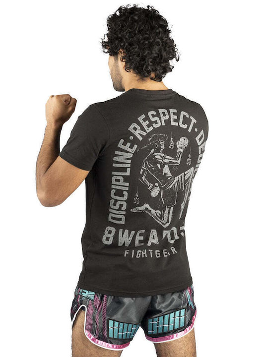 8 Weapons Short Sleeve Shirt 8010054 for Muay Thai Black