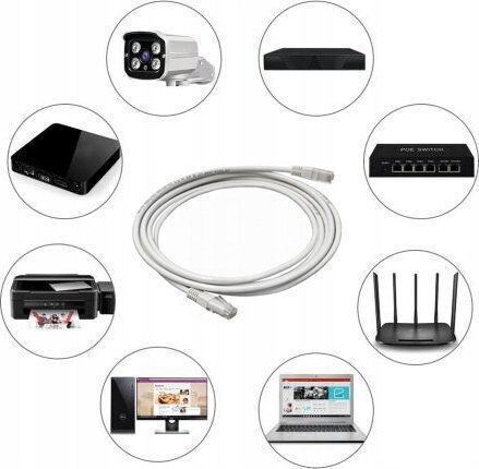 Lexton U/UTP Cat.5e Ethernet Network Cable 0.5m Gray