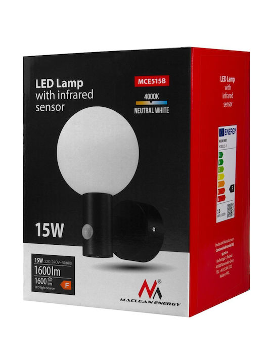 Rezistent la apă Corp de iluminat de Exterior cu LED Integrat în Culoare Negru
