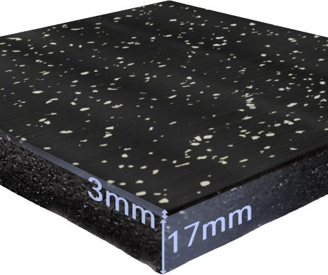 Alpine Fitness Δάπεδο Οργάνων Γυμναστηρίου Μαύρο 100x100x2cm 1τμχ