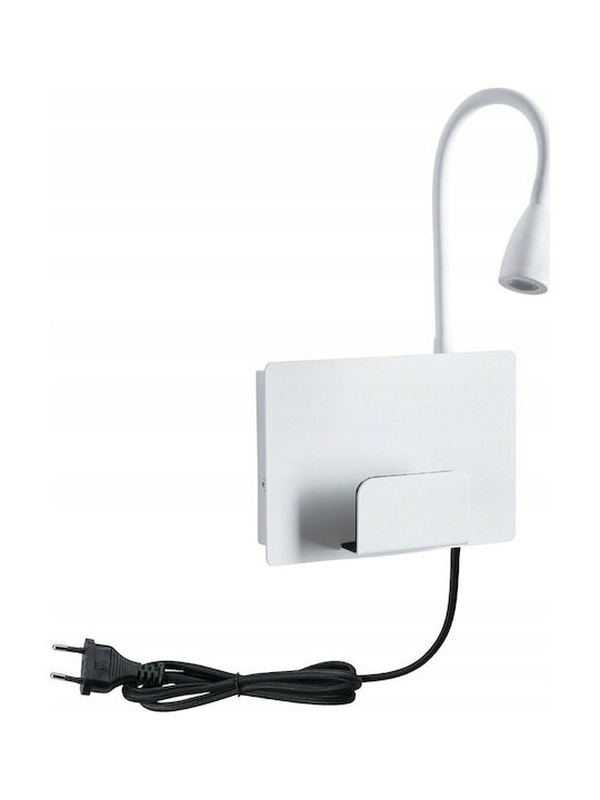 Lamp Wall Socket with Integrated LED and Warm White Light