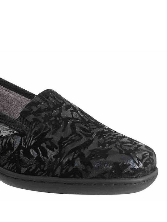 Naturelle Women's Leather Slip-Ons Black