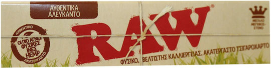 Raw Organic Hemp Cigarette Rolling Papers Slim King Size with Cone Tips 32 sheets 1pcs