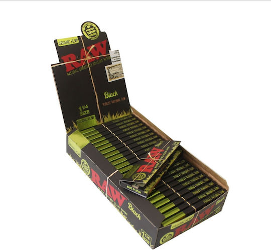 Raw Organic Hemp Black Χαρτάκια Στριφτού Τσιγάρου 1+1/4 50 φύλλα 1τμχ