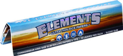 Elements Χαρτάκια Στριφτού Τσιγάρου Slim King Size με Τζιβάνες 33 φύλλα 1τμχ