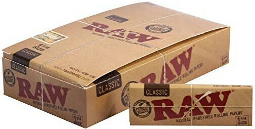 Raw Classic Cigarette Rolling Papers 1+1/4 50 sheets 1pcs