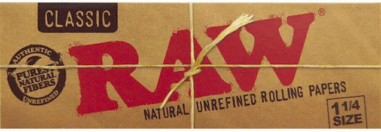 Raw Classic Cigarette Rolling Papers 1+1/4 50 sheets 1pcs