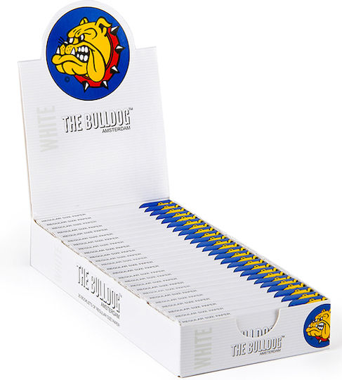 The Bulldog Amsterdam White Листчета за свиване на цигари Стандартна 50 листове 25бр