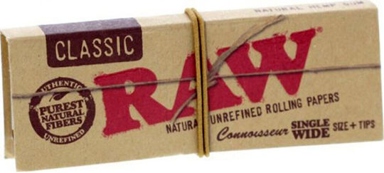 Raw Classic Zigarettenpapier mit Kegelspitzen 50 Blätter 1Stück