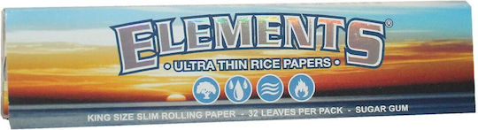 Elements King Size Листчета за свиване на цигари Slim King Size 33 листове 1бр