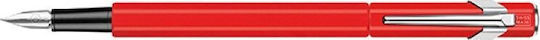 Fine Red Fountain Pen Made of Aluminum with Red Ink