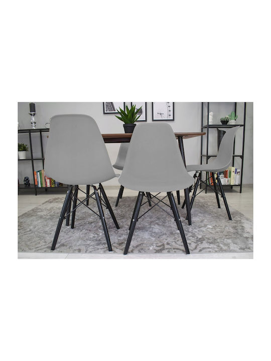 Osaka Kitchen Polypropylene Chair Grey 3pcs