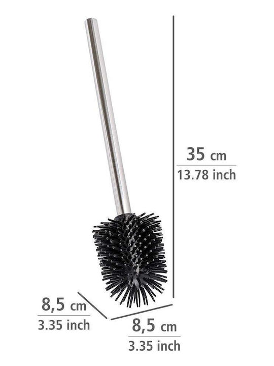 Wenko Plastic Replacement Brush for Bathroom Trash Can Gray