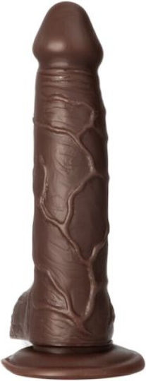 Toyz4lovers Реалистично дилдо с Топки и Вендуза Кафяв 21.5см