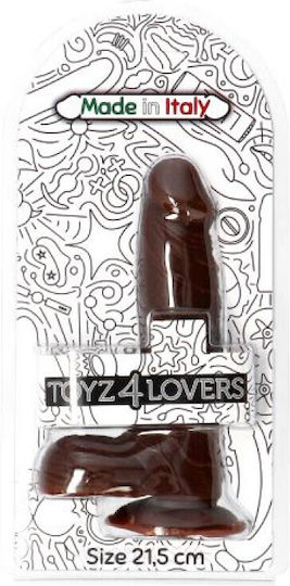 Toyz4lovers Реалистично дилдо с Топки и Вендуза Кафяв 21.5см