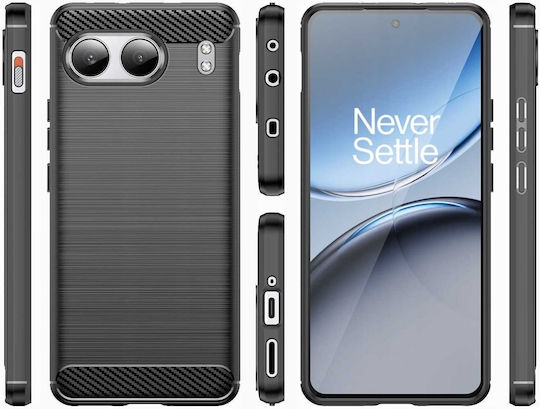 Spacecase Carbon Back Cover Silicone Black (OnePlus Nord 4)