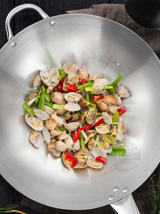 Wok από Ανοξείδωτο Ατσάλι 34cm