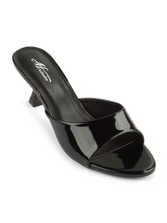 Fshoes Thin Heel Mules Black