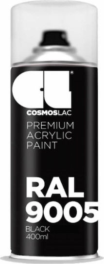 Cosmos Lac Спрей Боядисване Premium Acrylic с Блестящ Ефект Черно RAL 9005 400мл