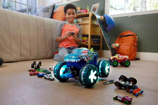 Hot Wheels Power Smashers Mega-Wrex Alive Teleghidat Mașină Albastru