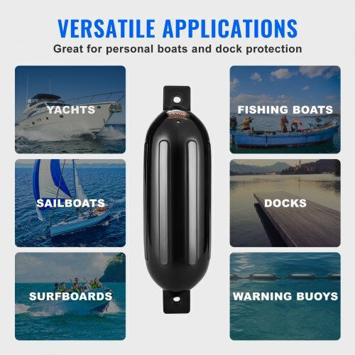 Vevor Boat Fenders 5.5" X 20" Black Cyhx4jz55yctduaarv0