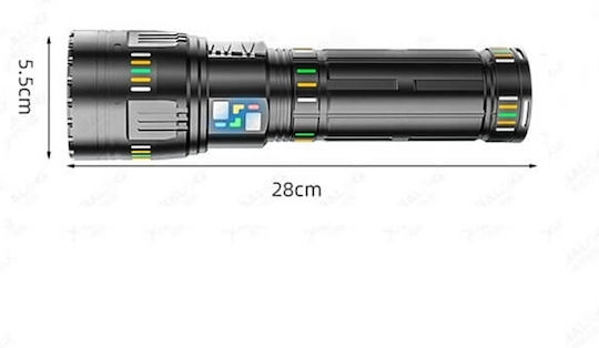 X-Balog Rechargeable Headlamp LED Waterproof IP67 with Maximum Brightness 40000lm Black