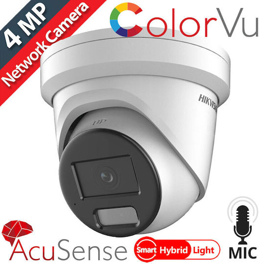 Hikvision Ds-2cd2347g2h-li(u) IP Surveillance Camera Full HD+ 4MP Waterproof with Microphone and Lens 2.8mm